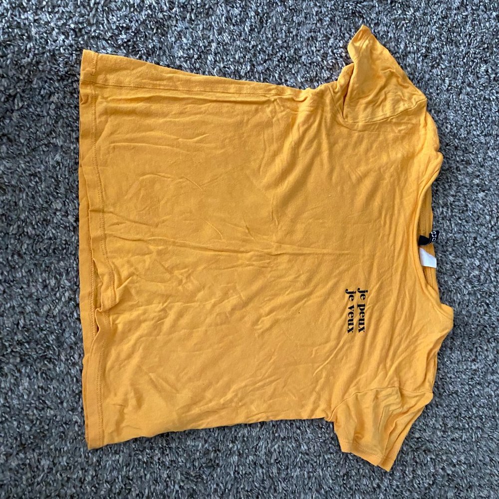 A yellow french t shirt